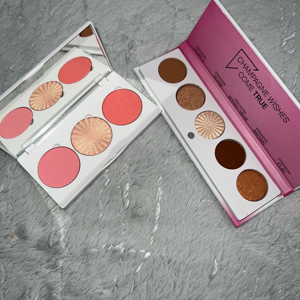Ofra blush and eyeshadow Midi palette sitting pretty and Signature palette luxe
